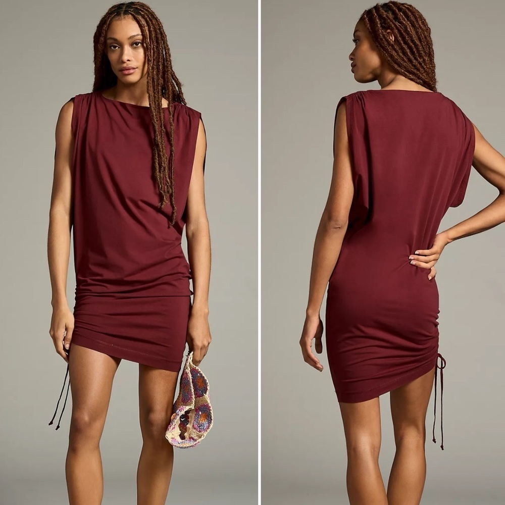 ANTHROPOLOGIE DAILY PRACTICE RELAXED RUCHED SLEEVELESS COVER UP DRESS SIZE 3XL